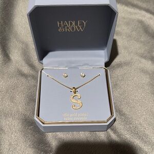 Gold Plated Initial Necklace Set